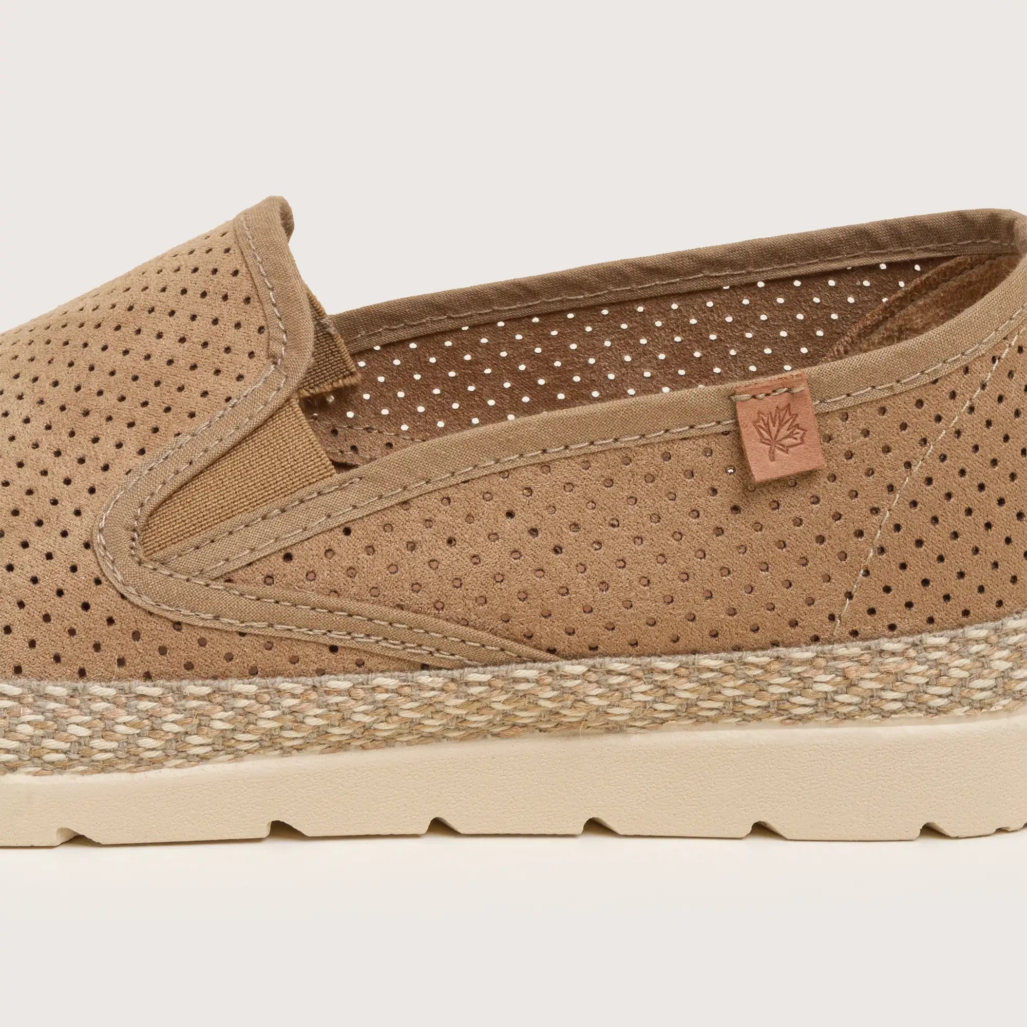 Alva - Camel Perforated Suede