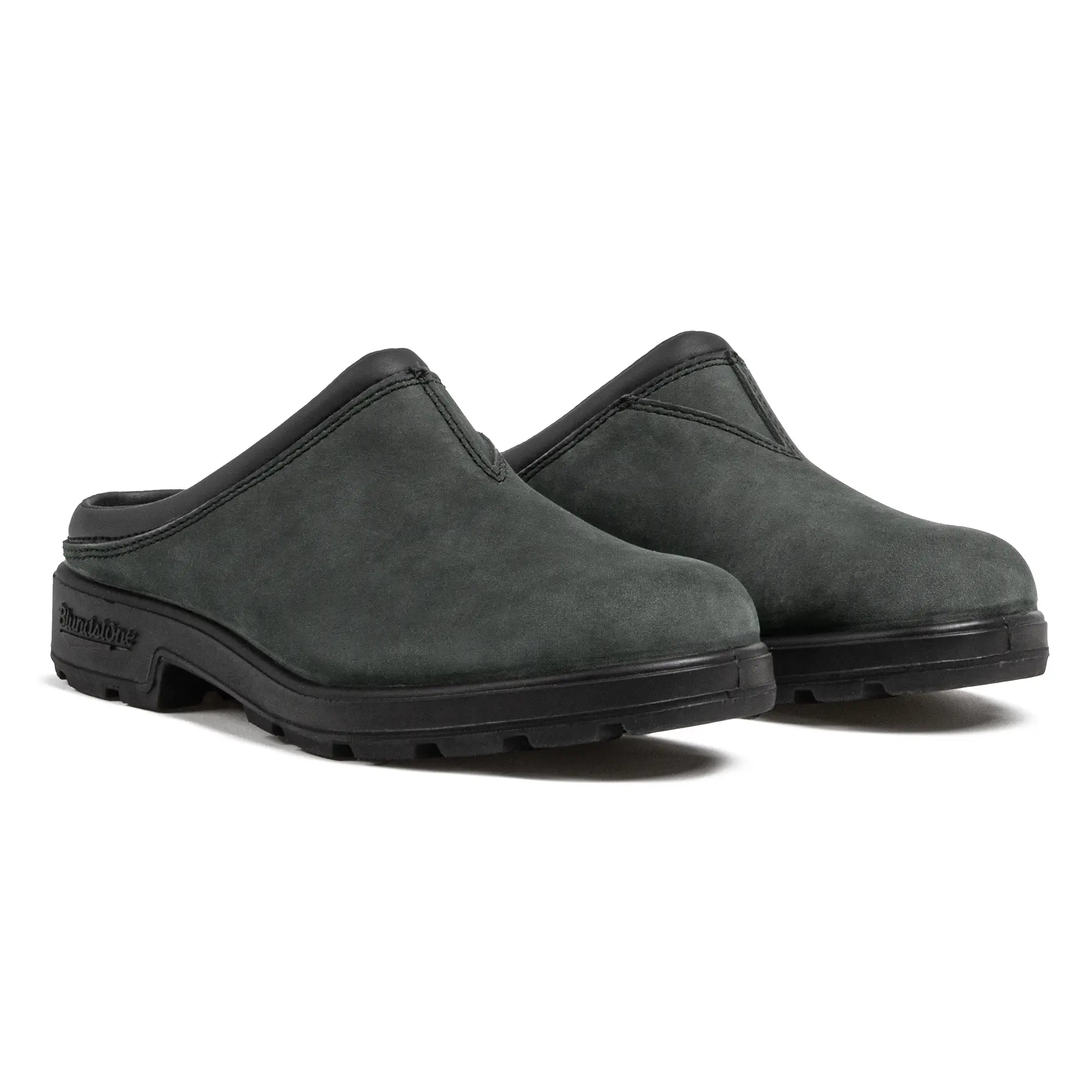 Blundstone Rustic Black Nubuck Leather Slip-on Clogs, Women's Originals 2420