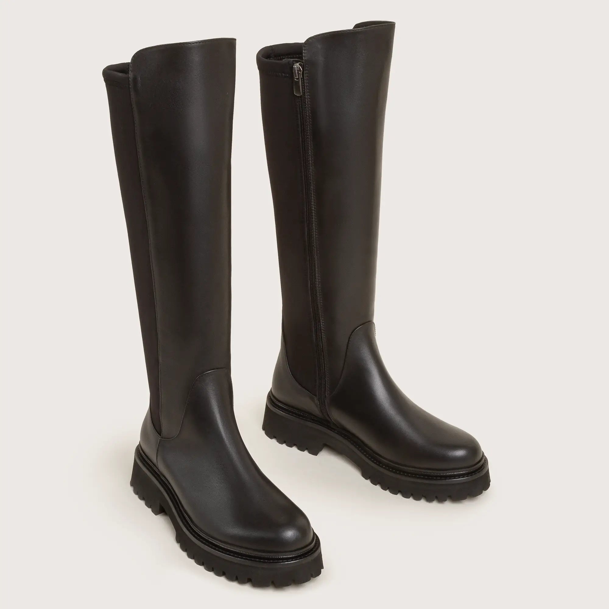 dawn DÅWN No.11 CUP IN LANG TOPS BEG×BLK Downing - Black | DNA Footwear®