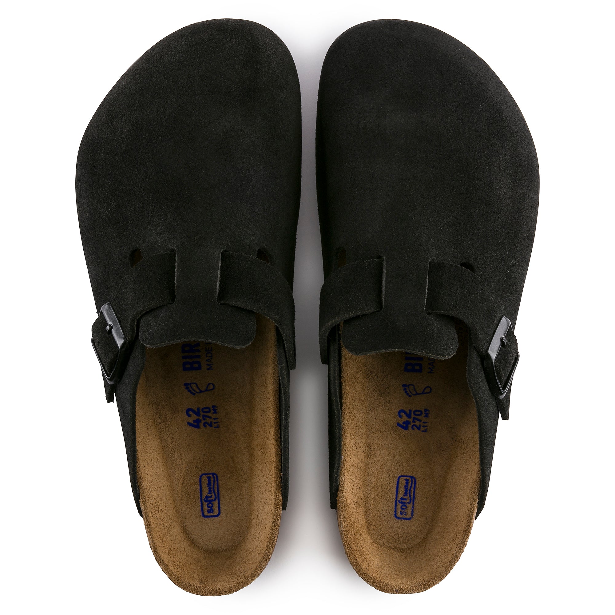 Men's Boston Soft Footbed Suede Clog - Black