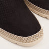 Alva - Black Perforated Suede