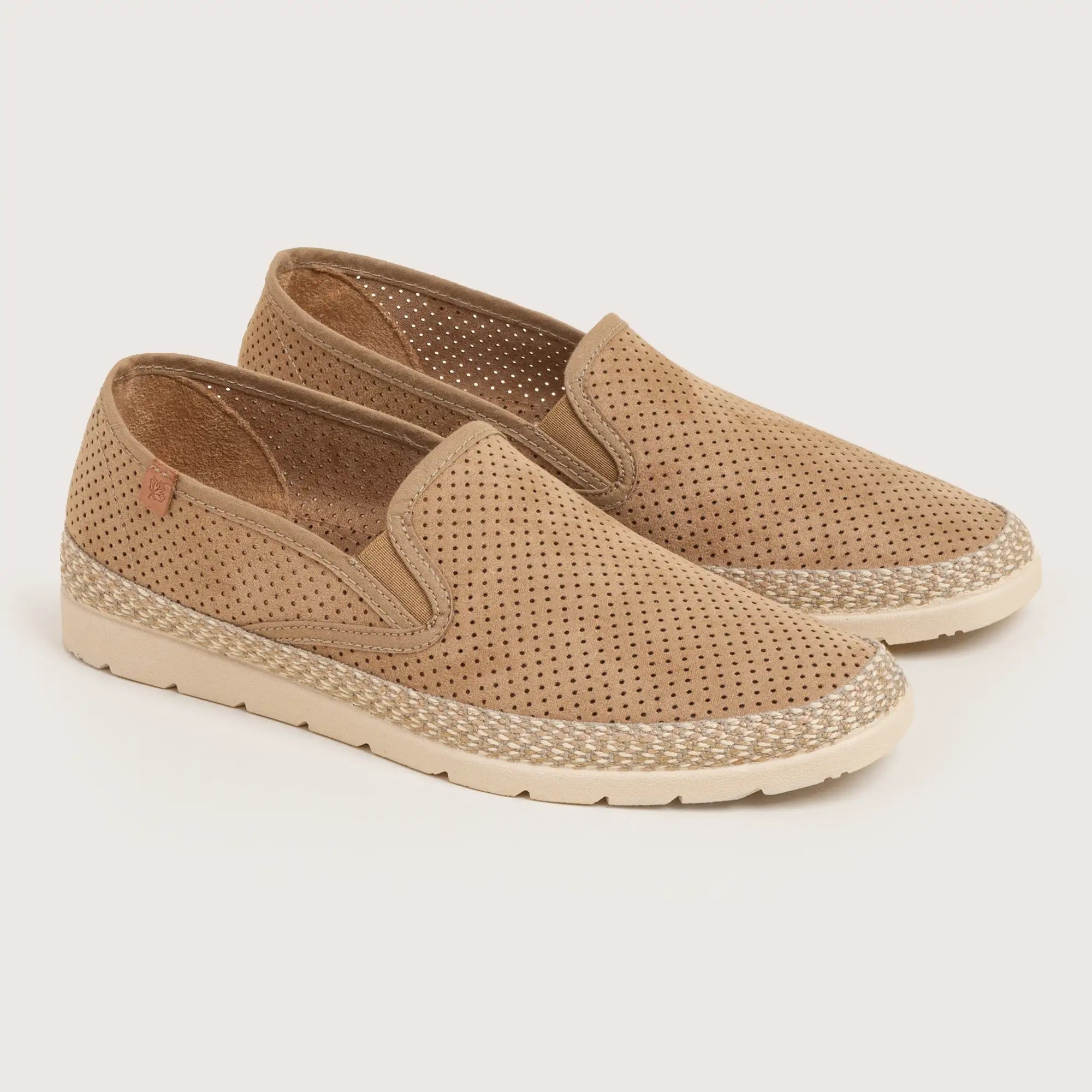 Alva - Camel Perforated Suede