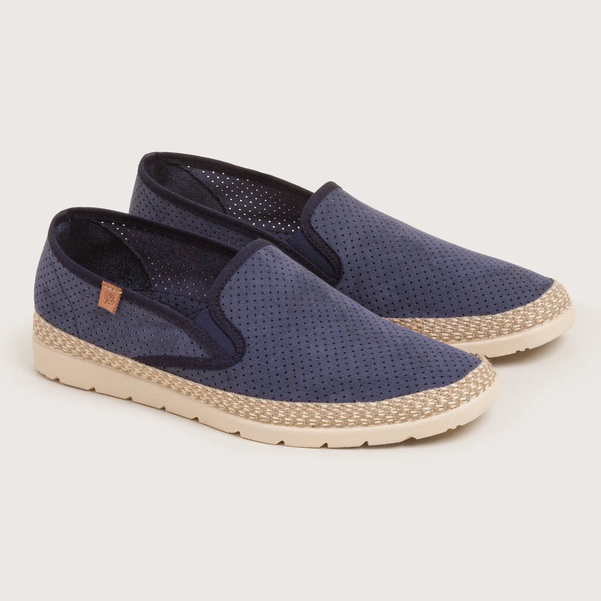 Alva - Marine Perforated Suede