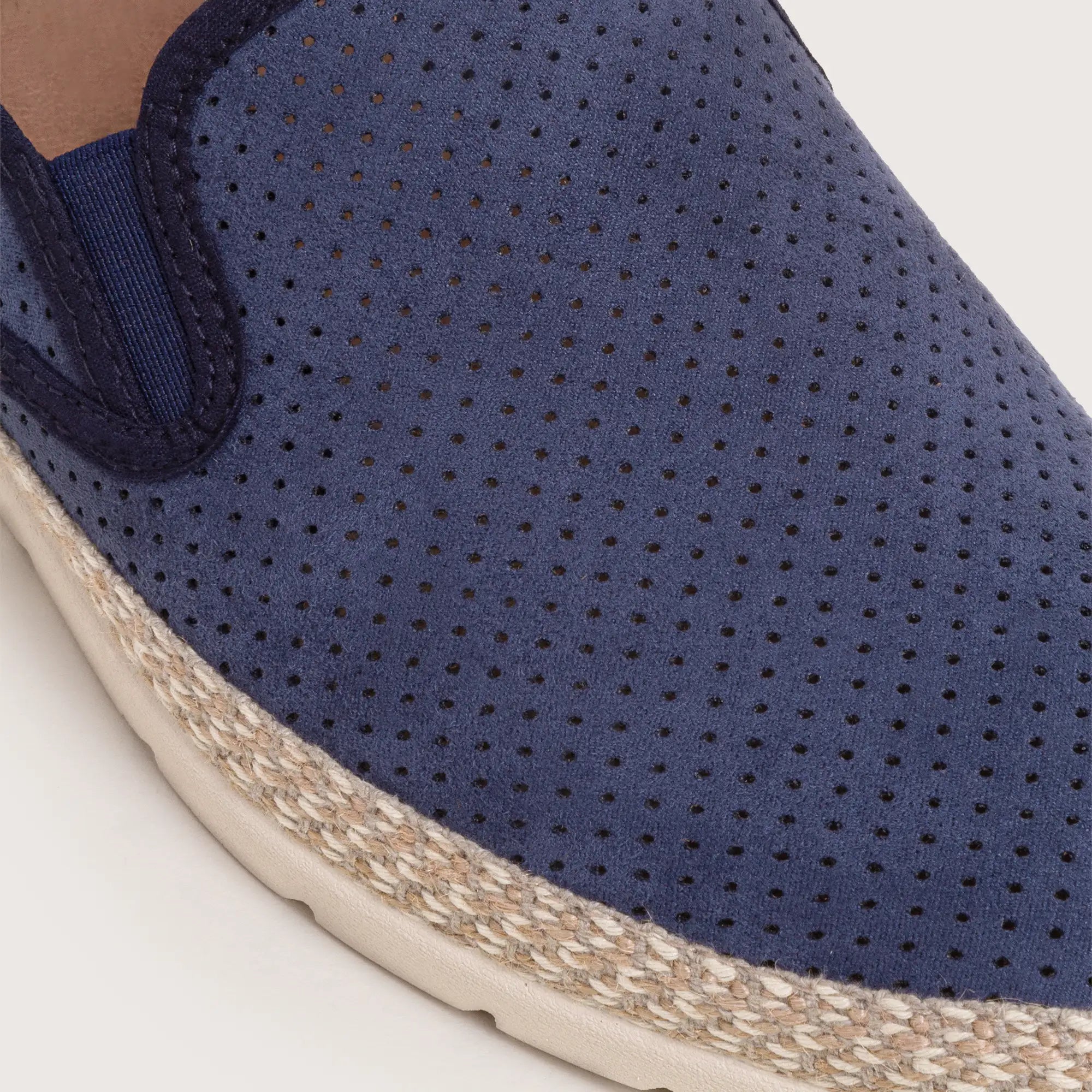 Alva - Marine Perforated Suede