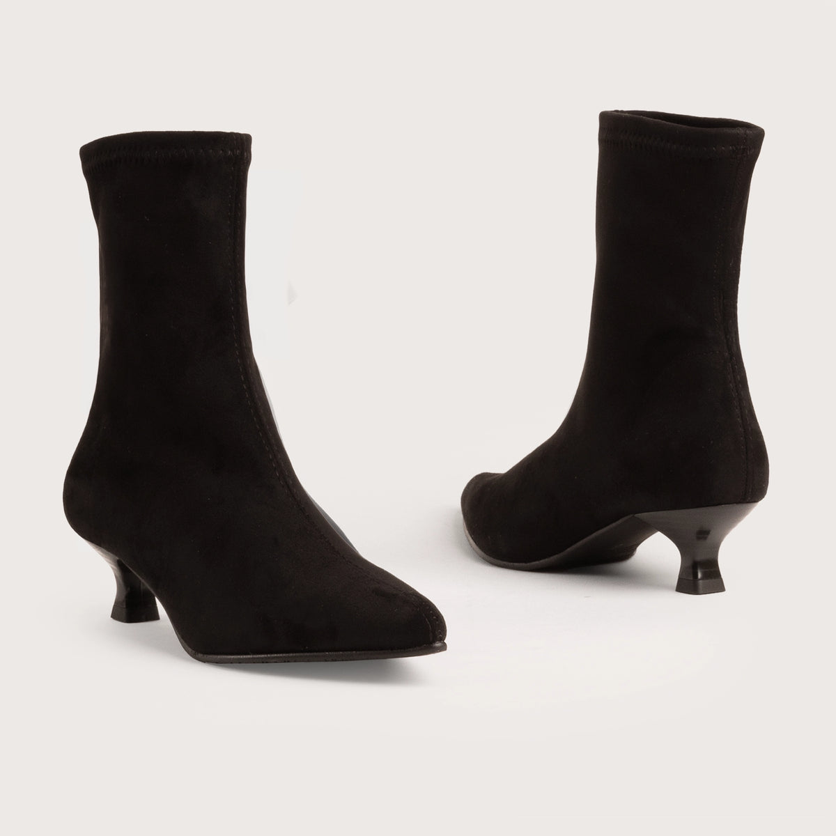 Barry - Black Suede Elastic