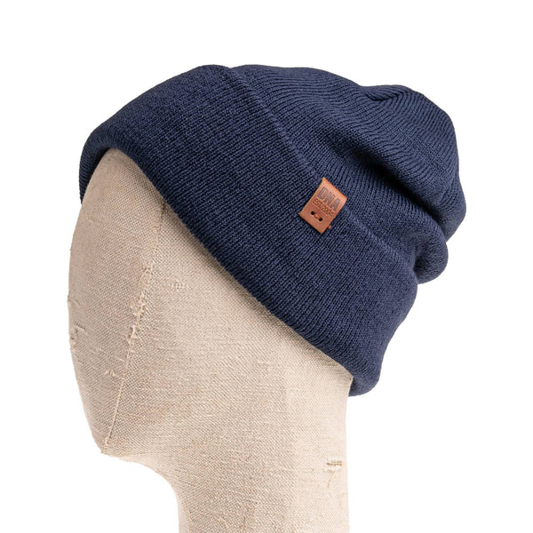 Bedford Smooth Knit Beanie - Navy - DNA Footwear
