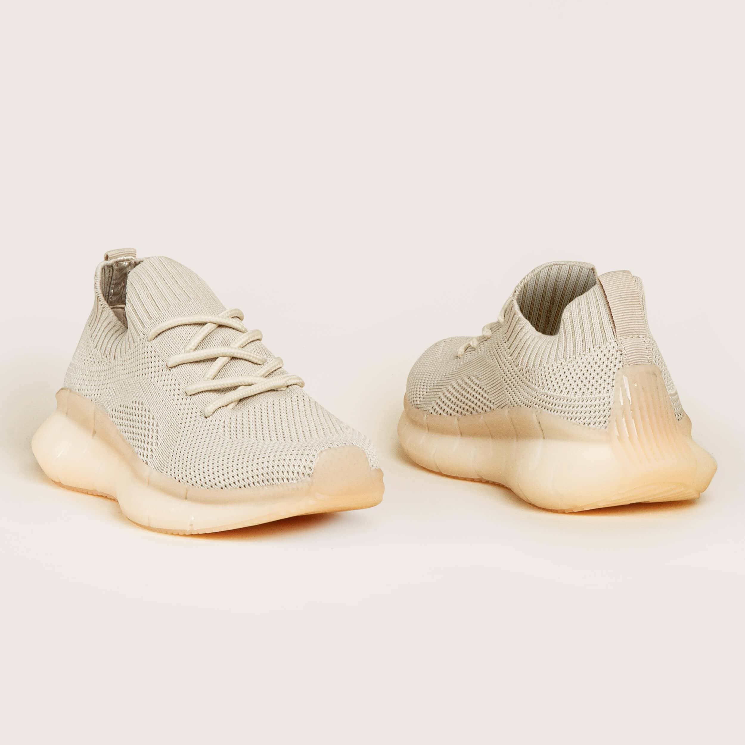 Burst Flyknit Sneaker - Beige - DNA Footwear