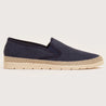 Butler Perforated Suede Slip On - Navy