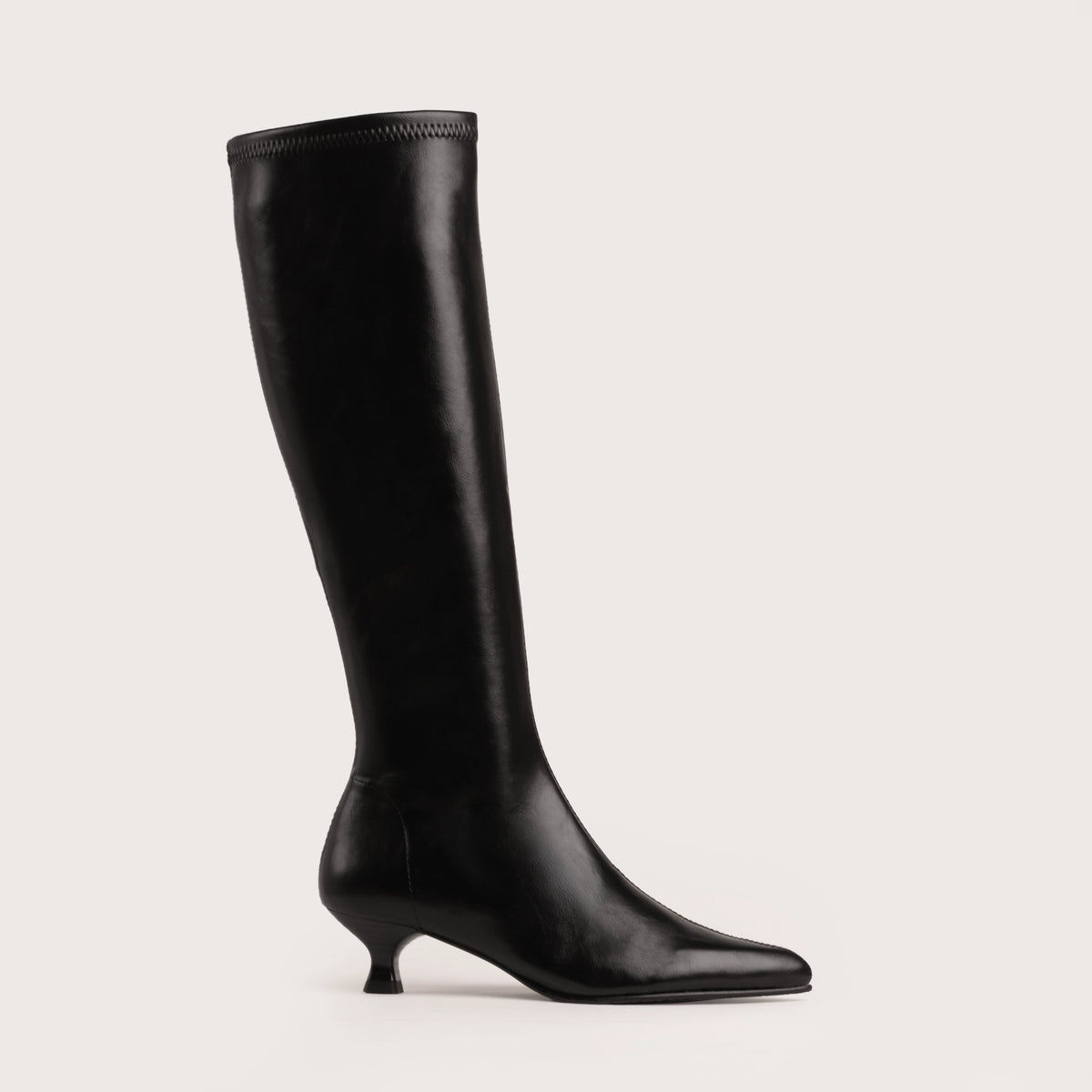 Byron - Black leather Stretch