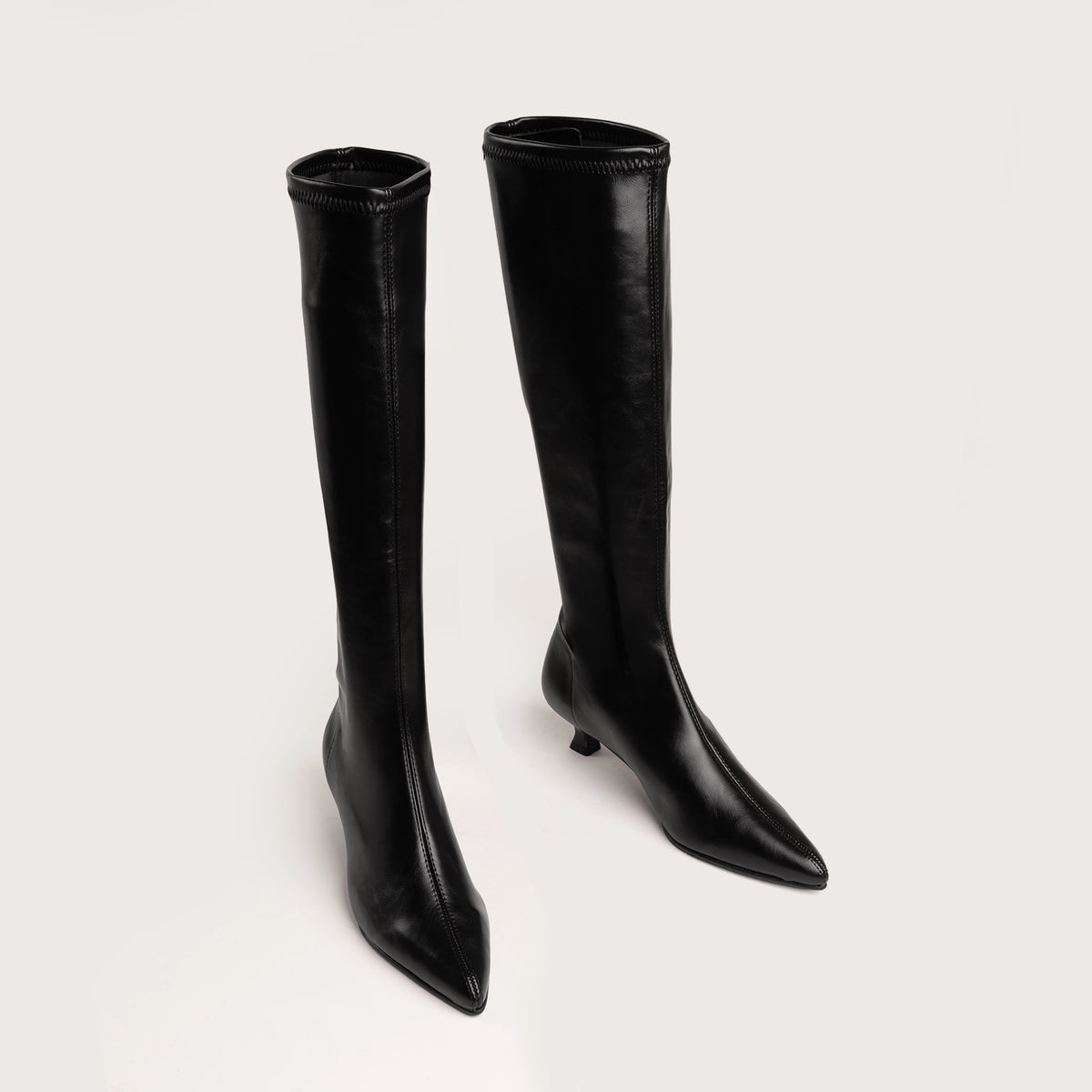 Byron - Black leather Stretch