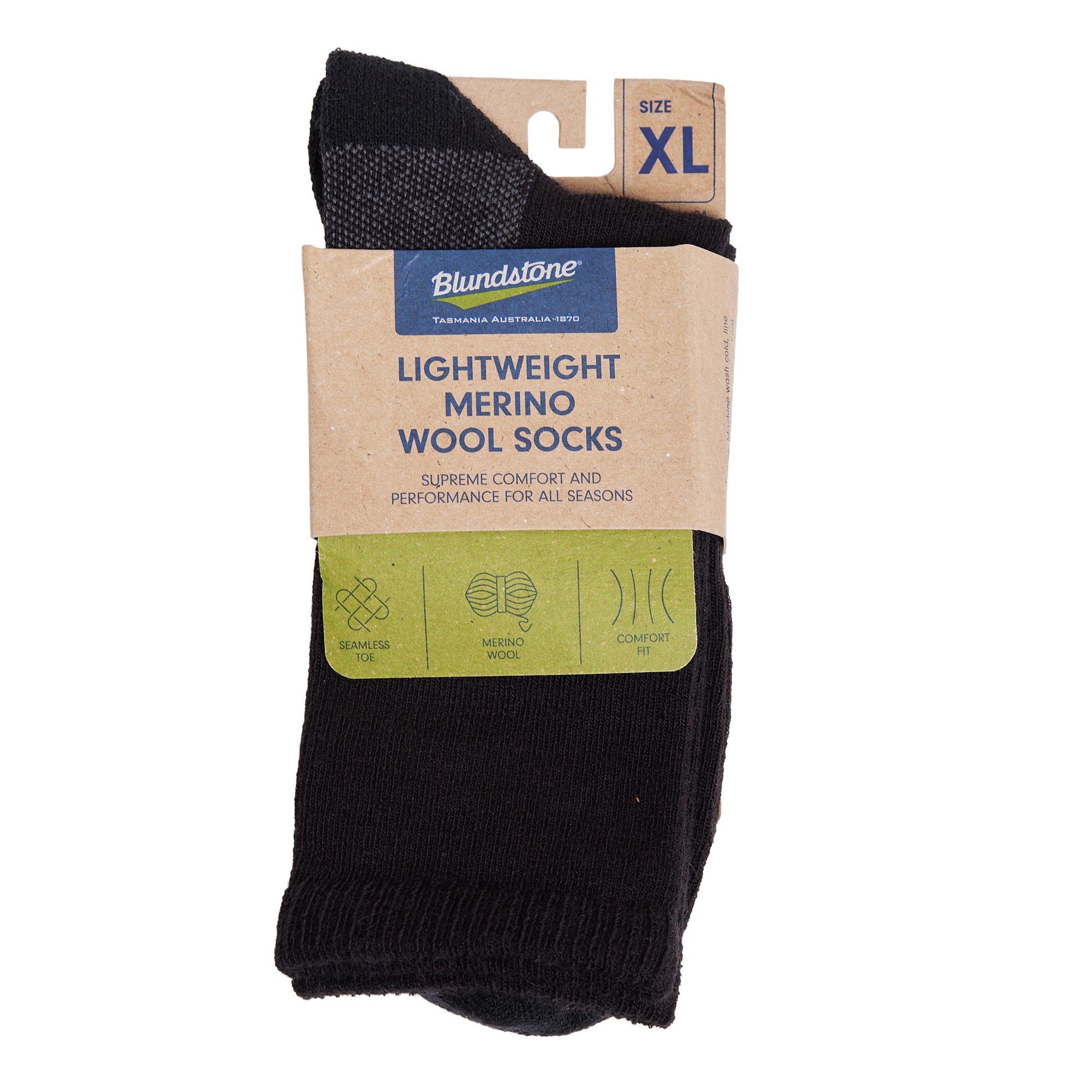 Unisex Marino Wool Sock - Black