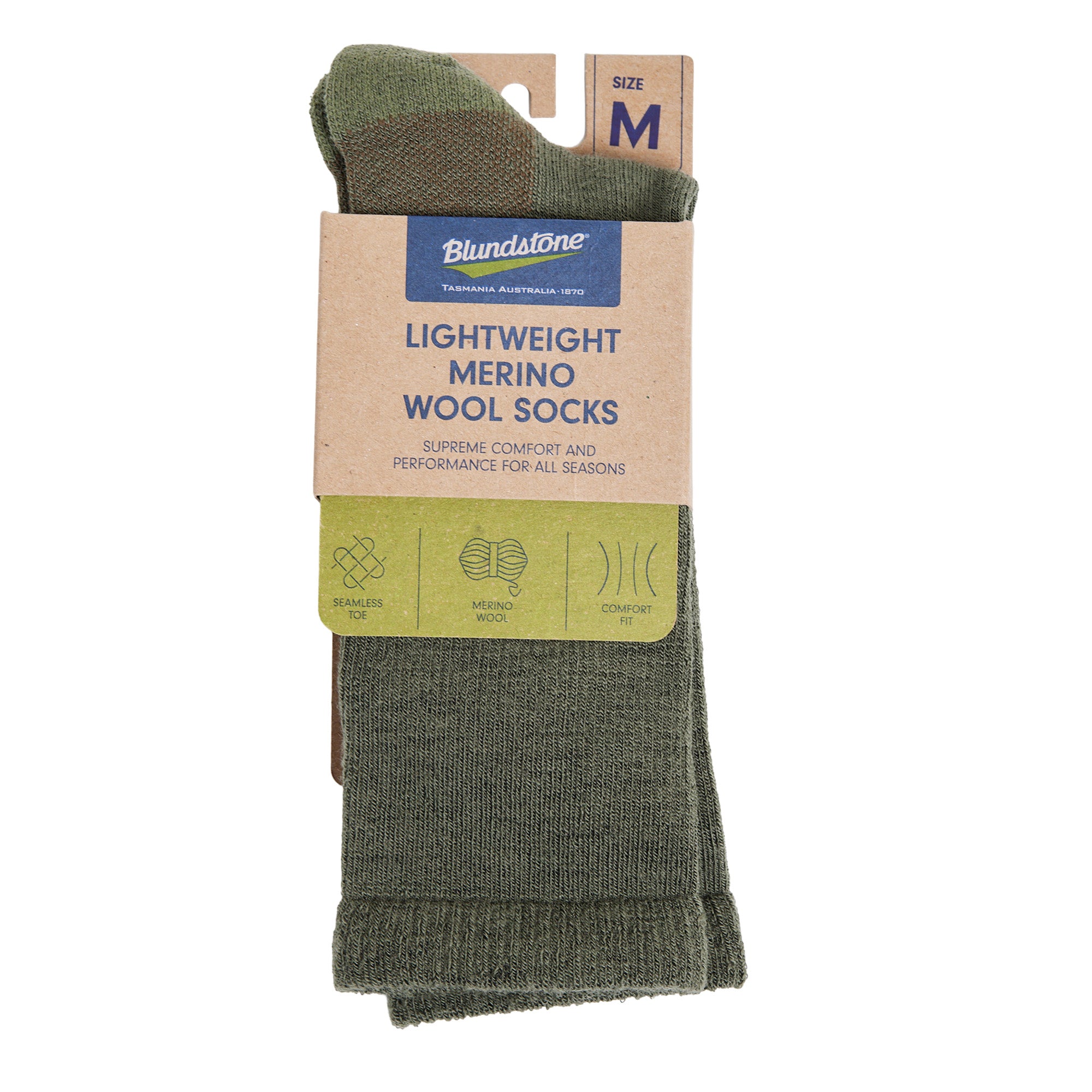 Unisex Marino Wool Sock - Green