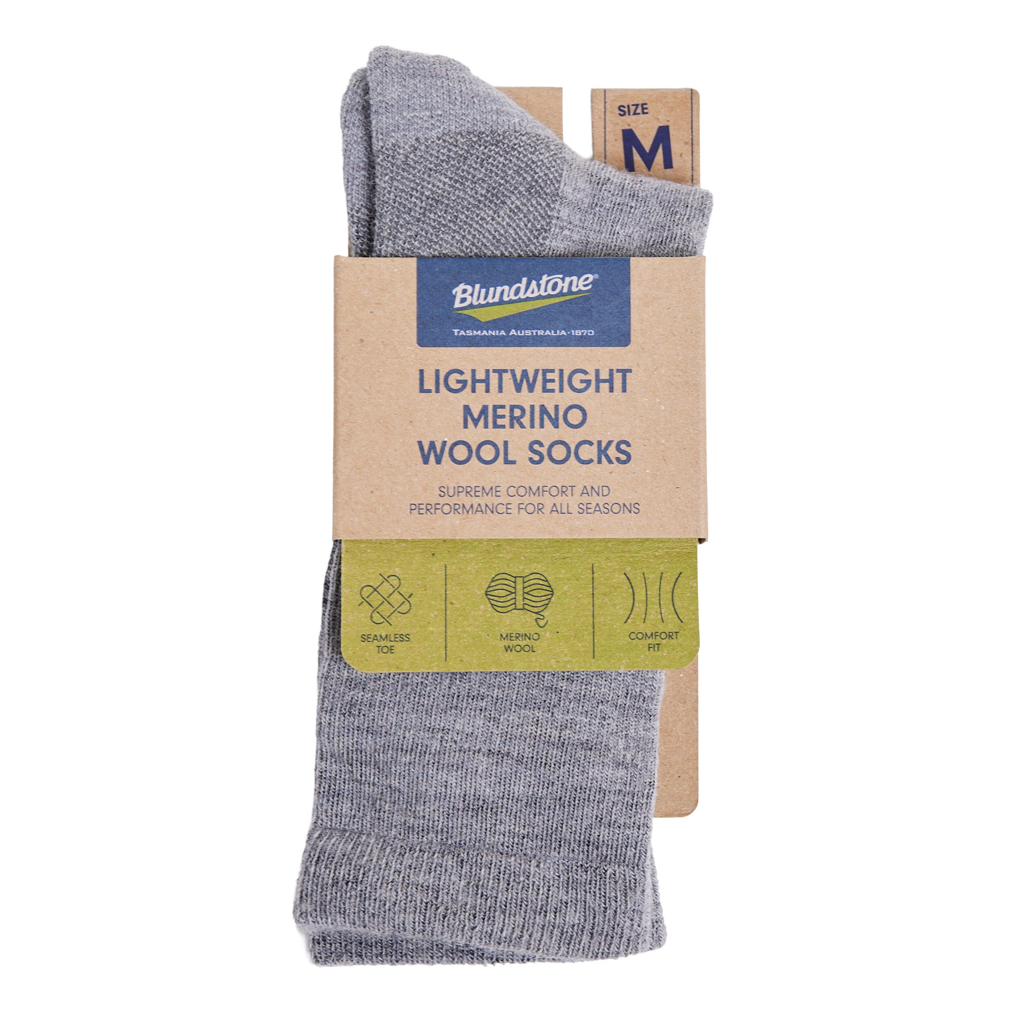 Unisex Marino Wool Sock - Grey
