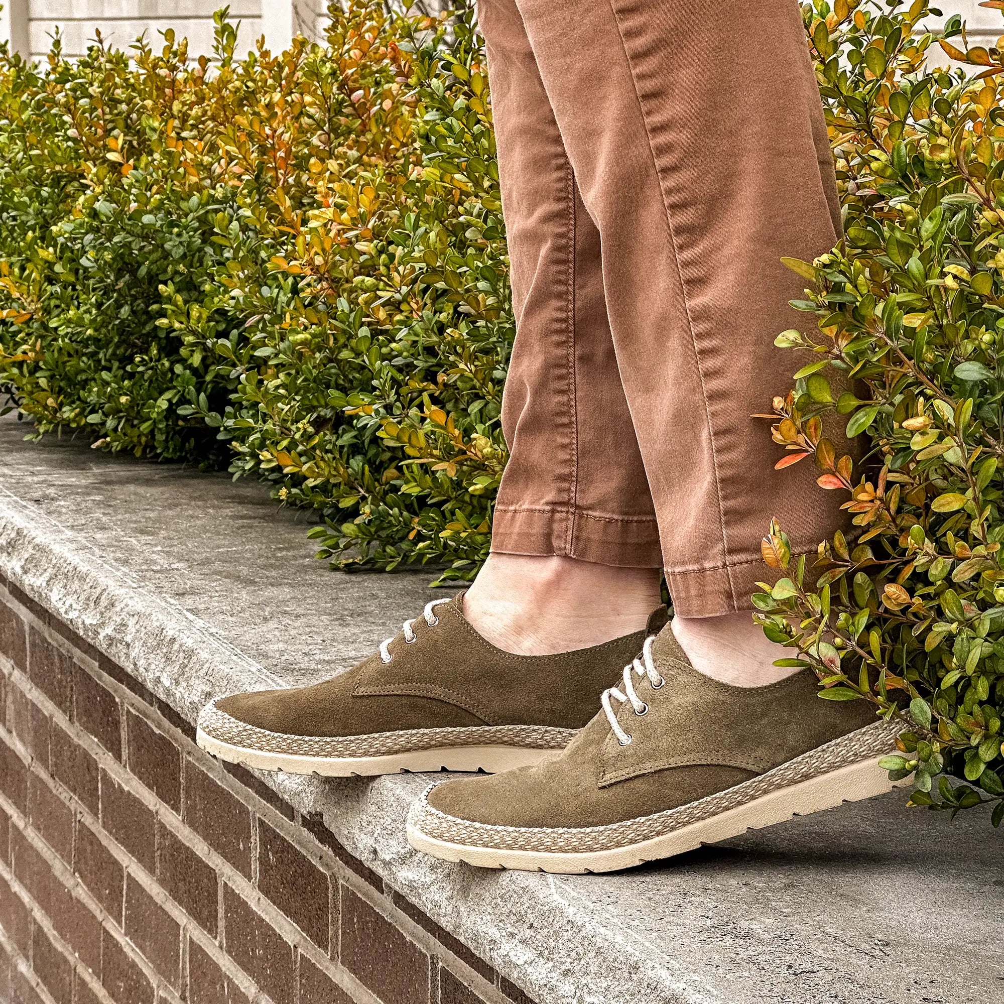 Cadman Laced  Slip On - Olive