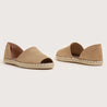 Coney Suede Open Toe Flat - Taupe