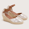 Catalina - Beige Metallic Suede