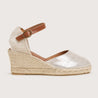 Catalina - Beige Metallic Suede