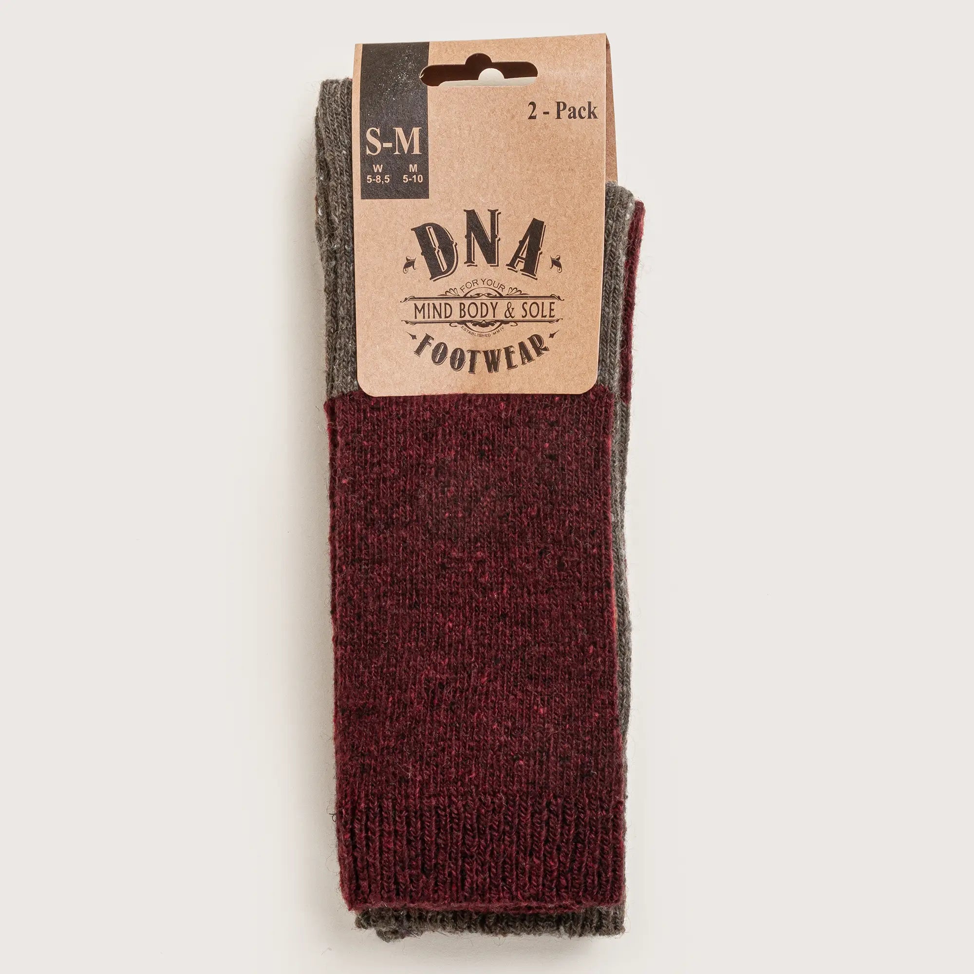 Women's Two-tone Vintage Tweed 2pk - Bordeaux/Beige