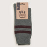 Men's Plain Stripe Sock - Bordeaux