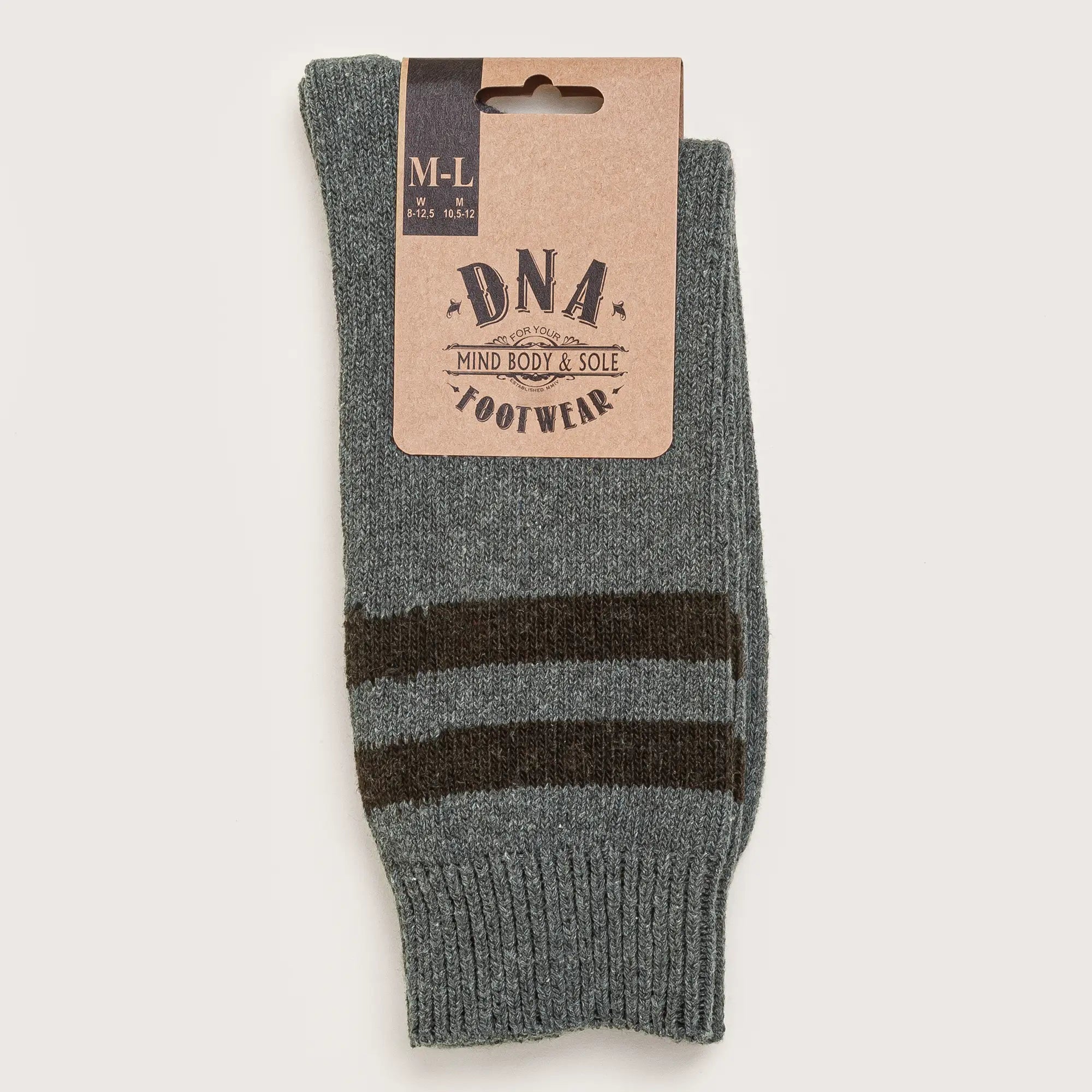 Men's Plain Stripe Sock - Brown