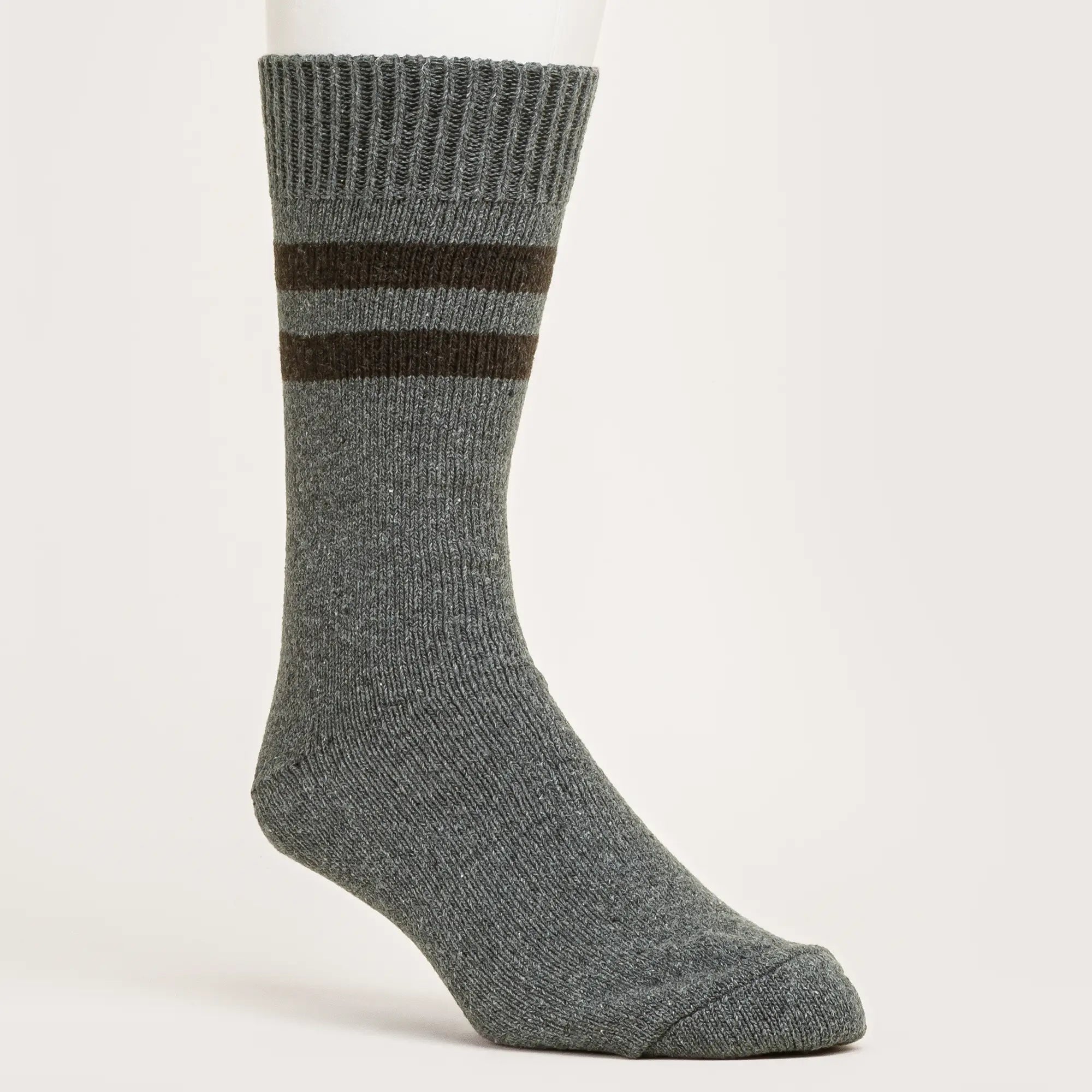 Men's Plain Stripe Sock - Brown