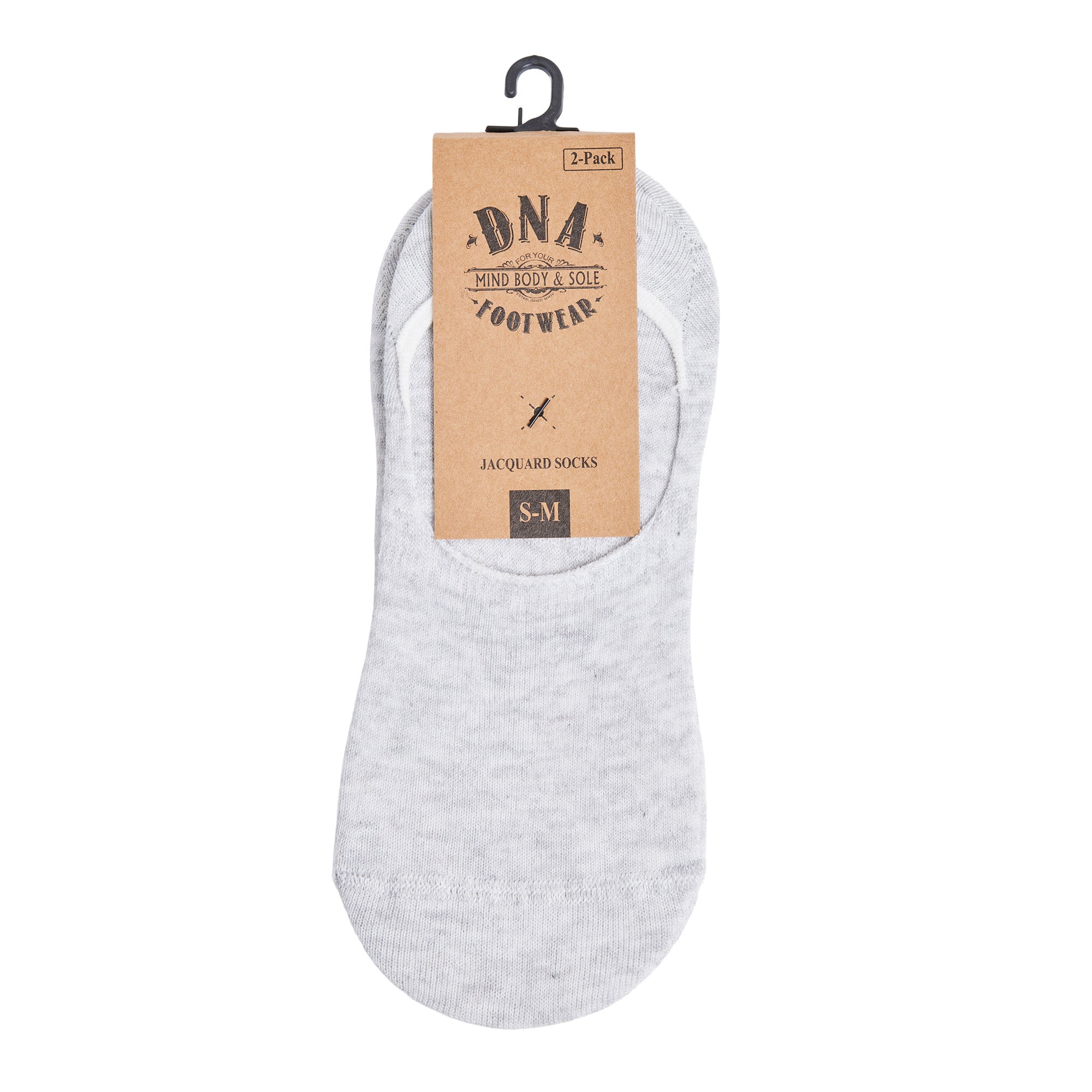 No-Show Socks 2PK - Grey