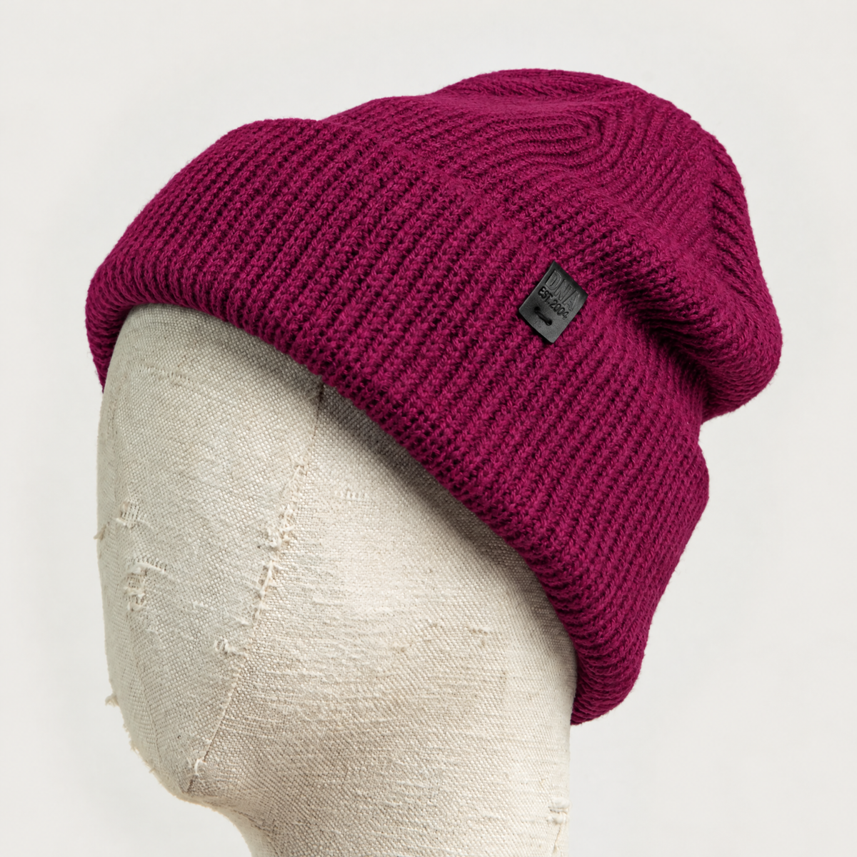 Wythe Ribbed Knit Beanie - Berry