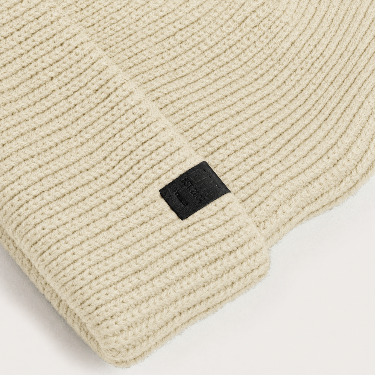 Wythe Ribbed Knit Beanie - Ivory