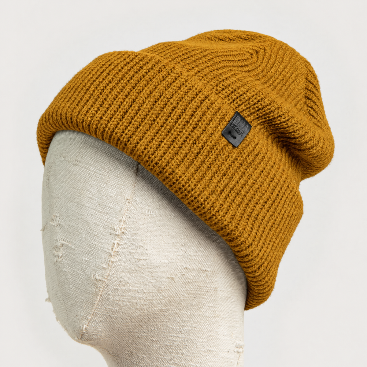 Wythe Ribbed Knit Beanie - Mustard