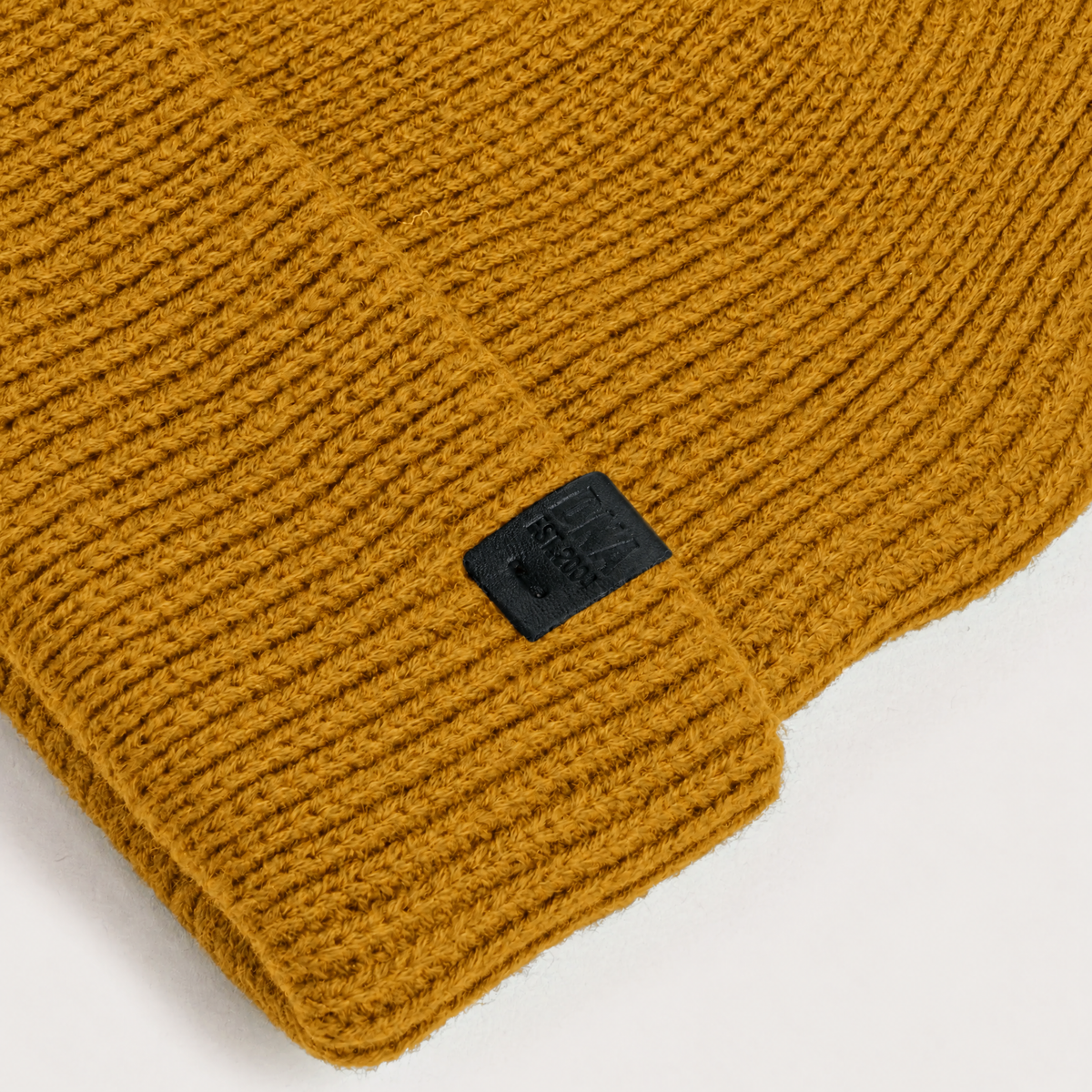 Wythe Ribbed Knit Beanie - Mustard