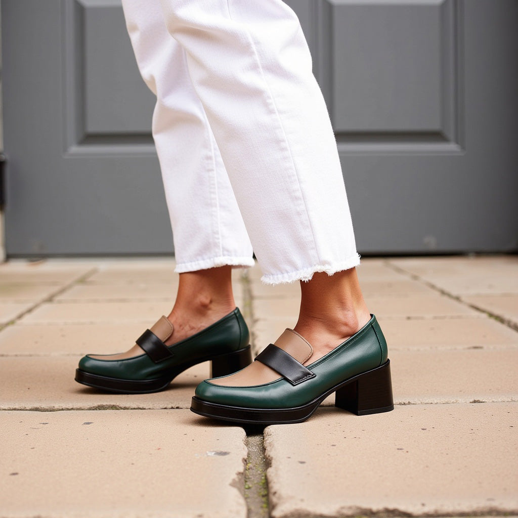 Exeter - Green/Taupe