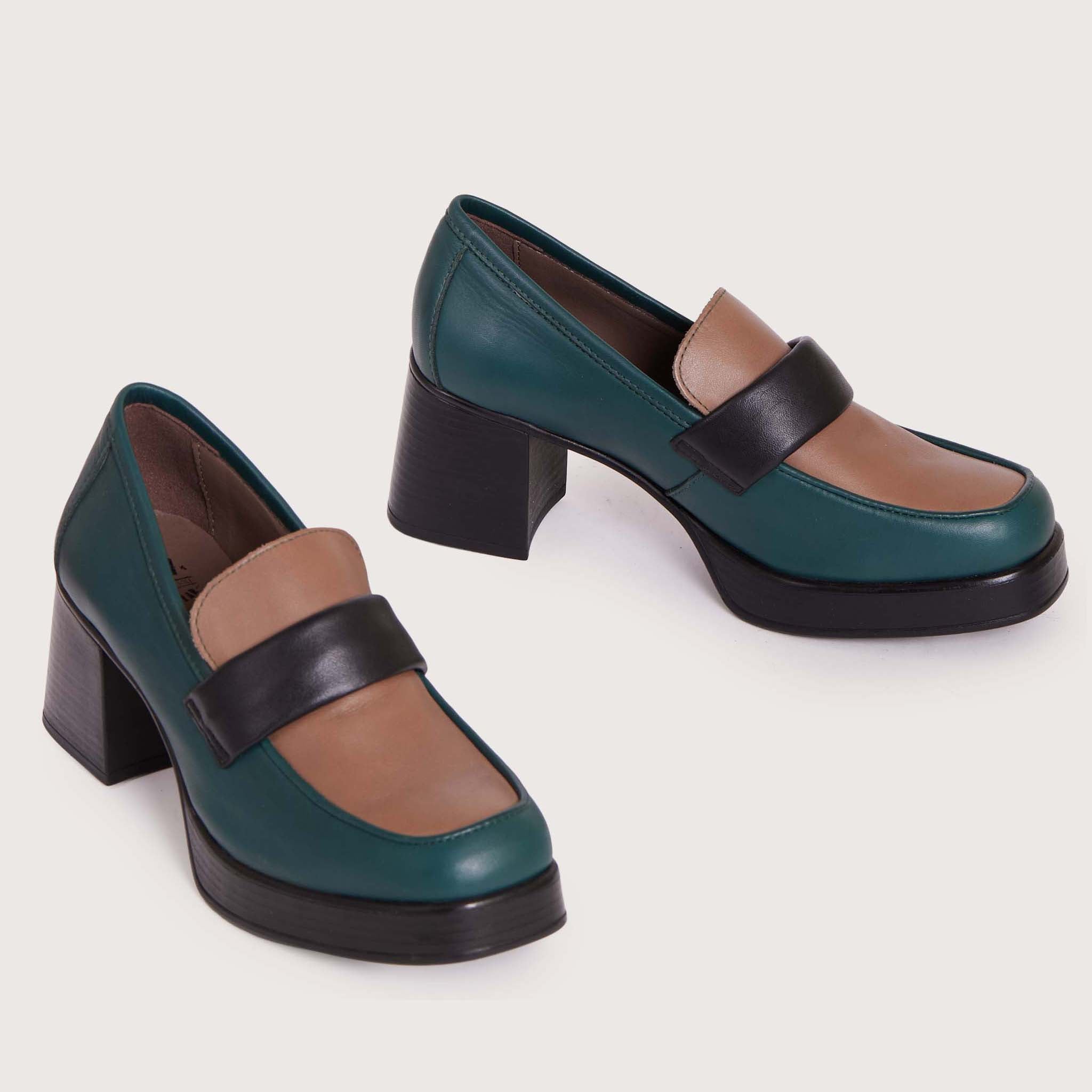 Exeter - Green/Taupe