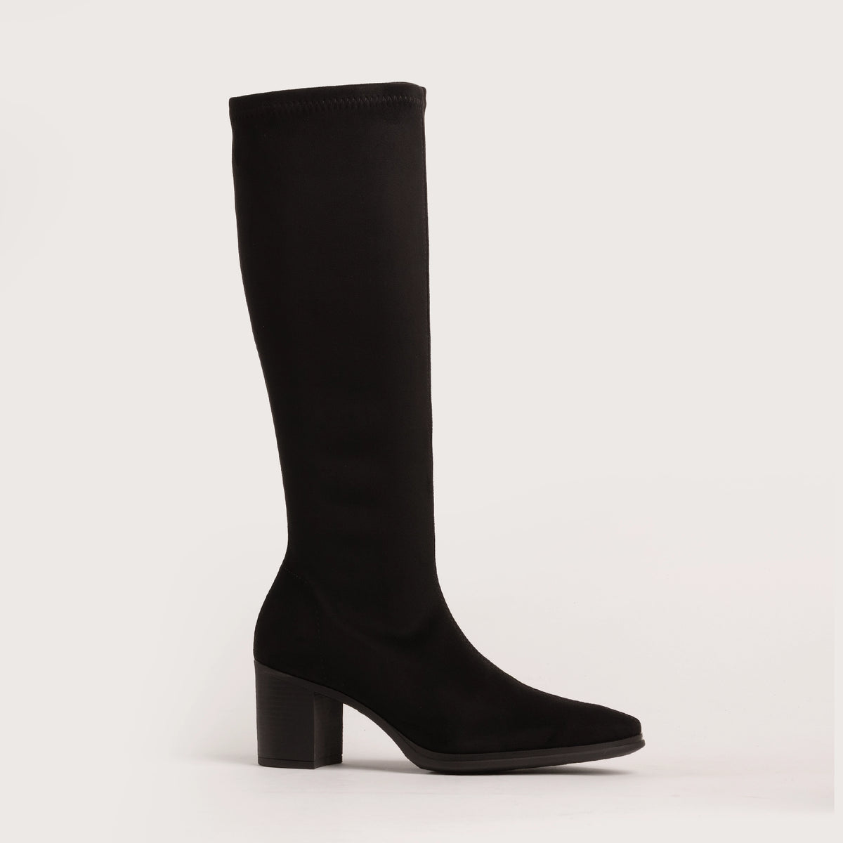 Kingston - Black Suede Stretch