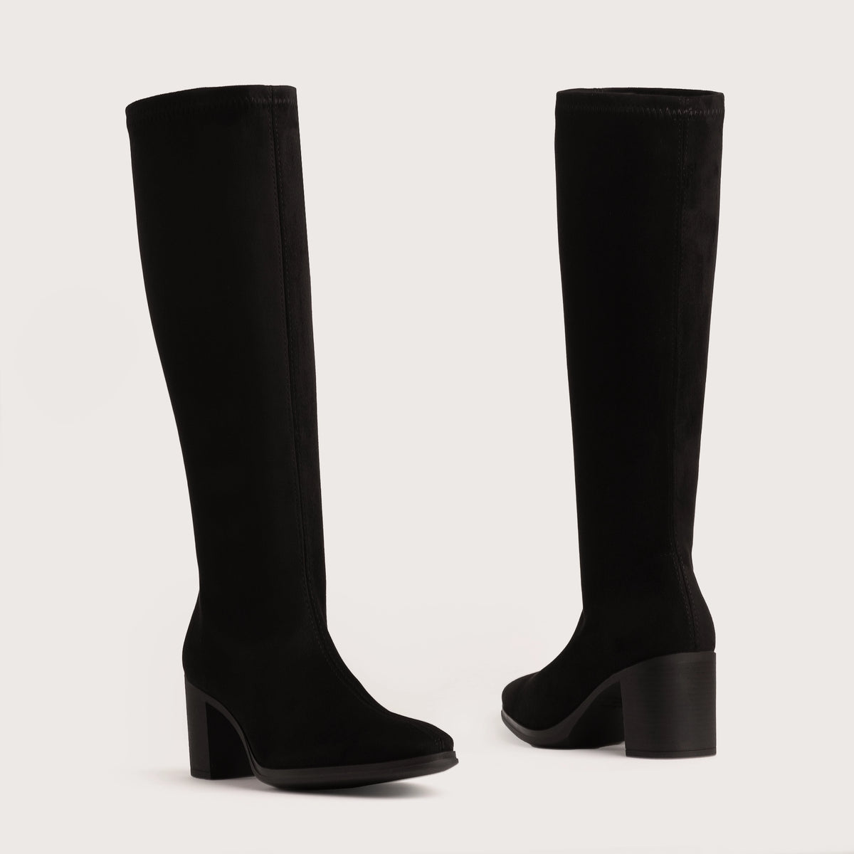 Kingston - Black Suede Stretch