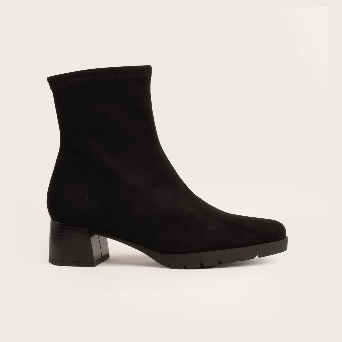 Laurie - Black Suede Stretch
