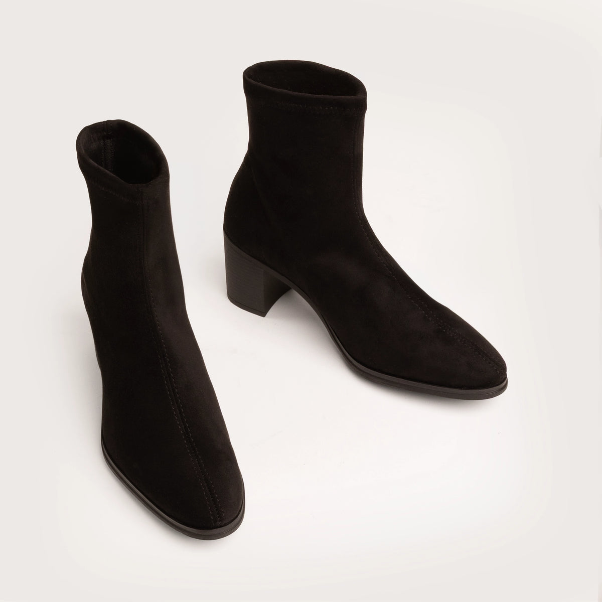 Laurie - Black Suede Stretch