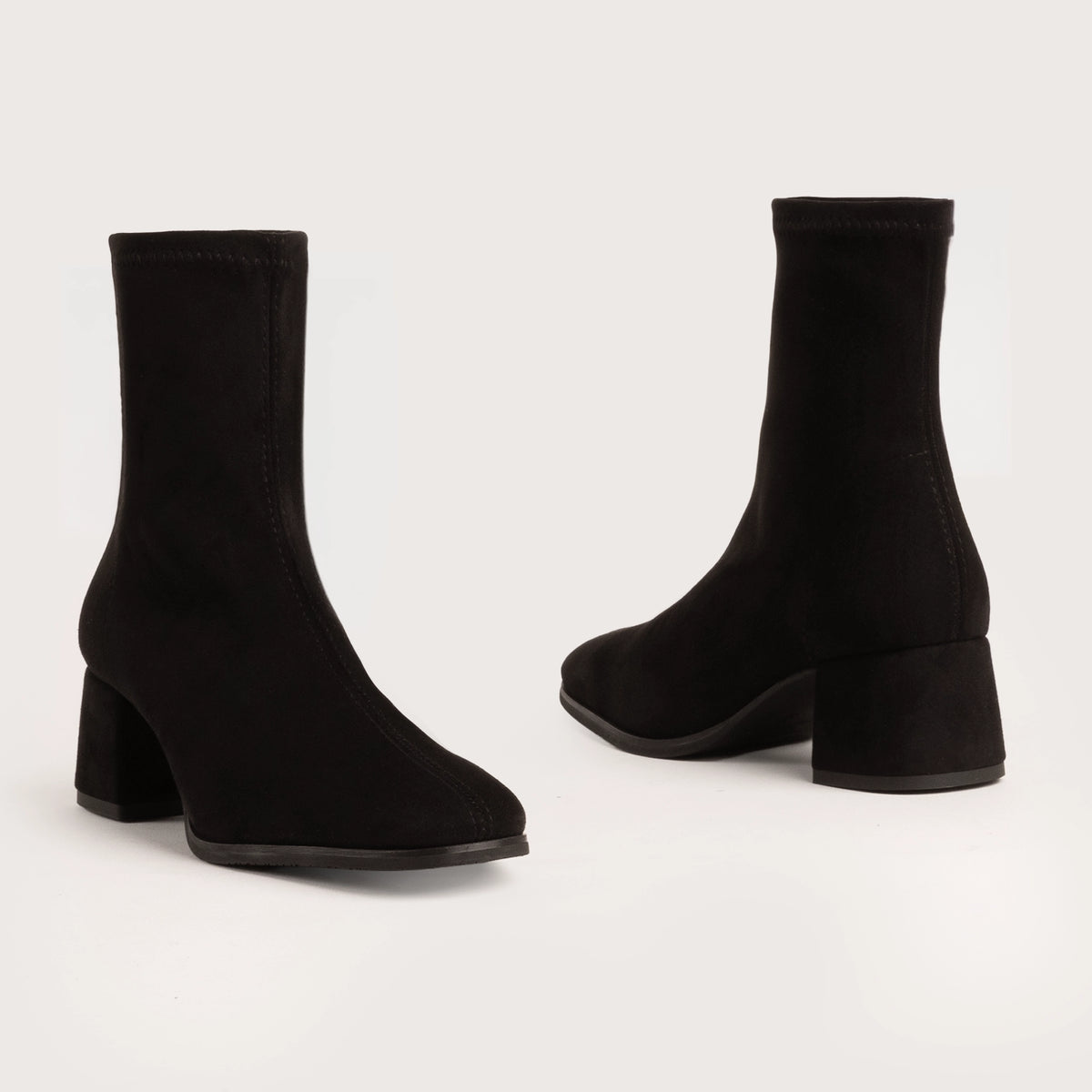 Layton - Black Suede Stretch