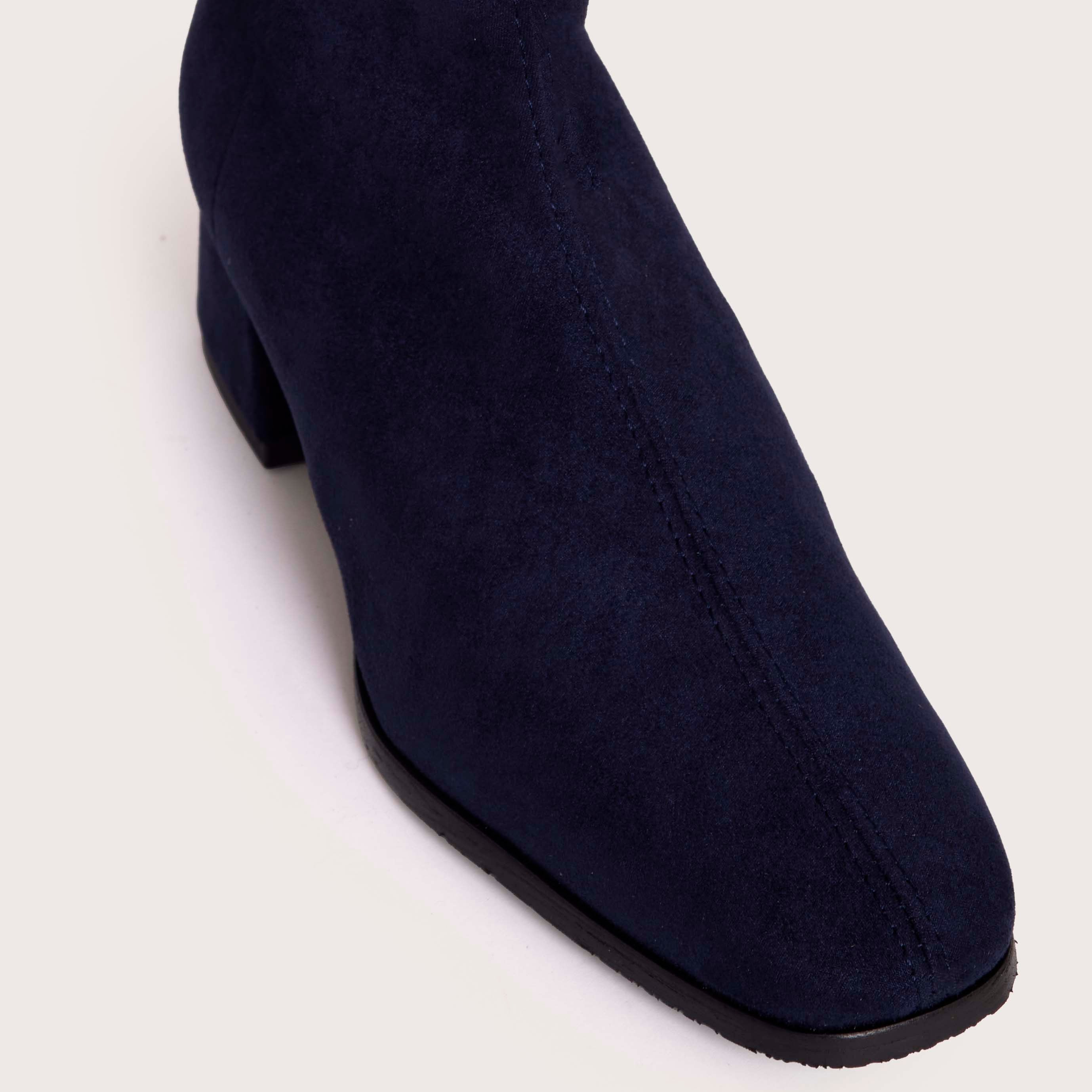 blue suede dress boots Miss Elastic Marolla
