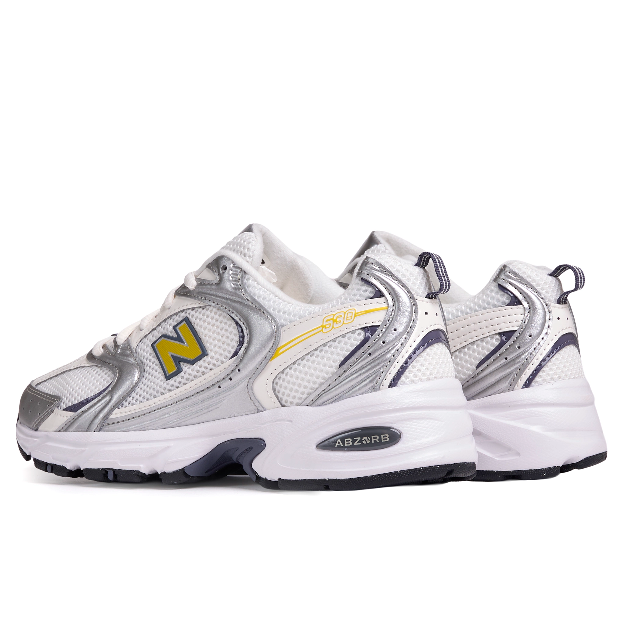 New Balance 574 - Silver/Yellow