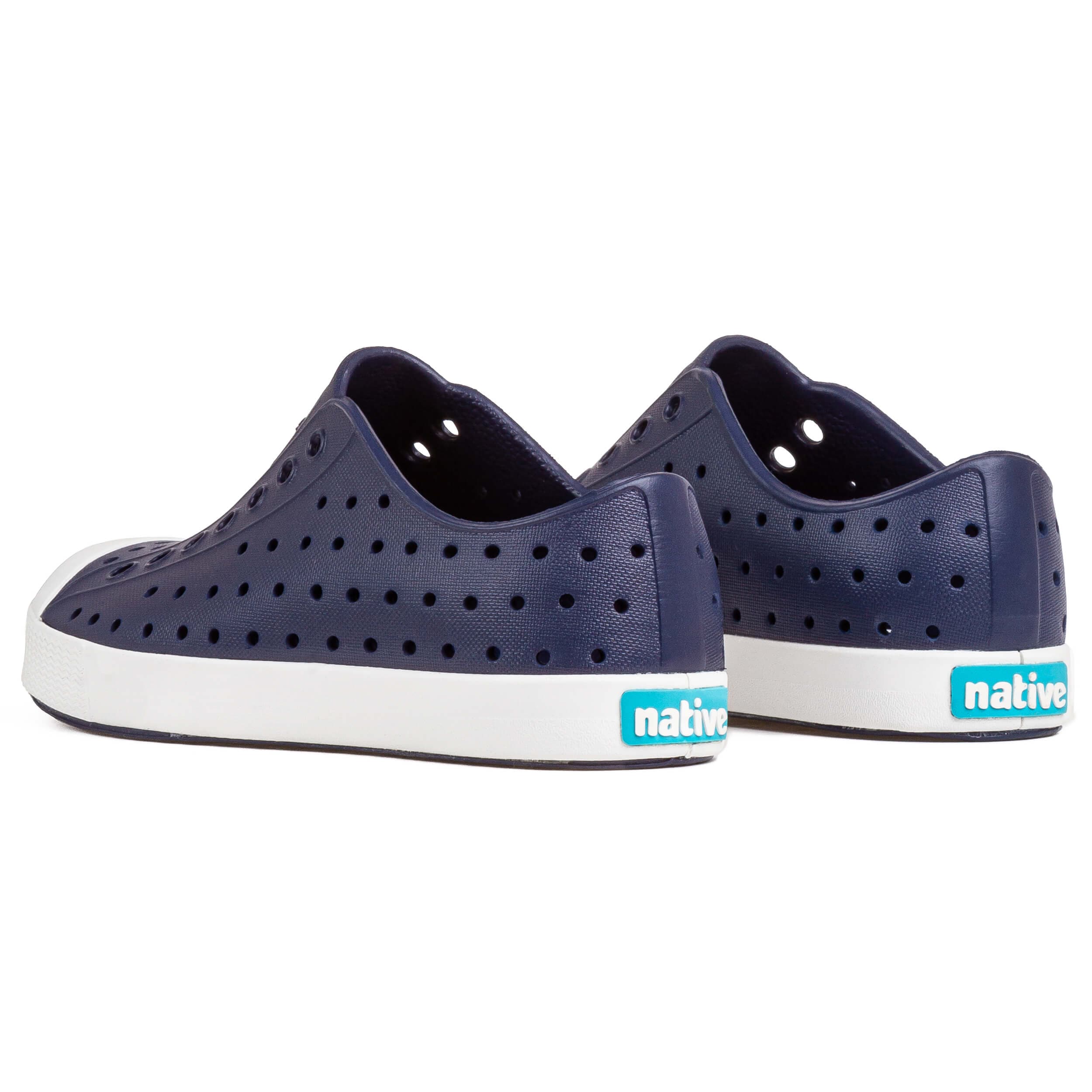 Native Shoes Jefferson Mens Size 6 Womens 8 Navy Blue White Slip On Water Shoes Native Jefferson Block Classic Slip On Shoes (Adult  main image 2
