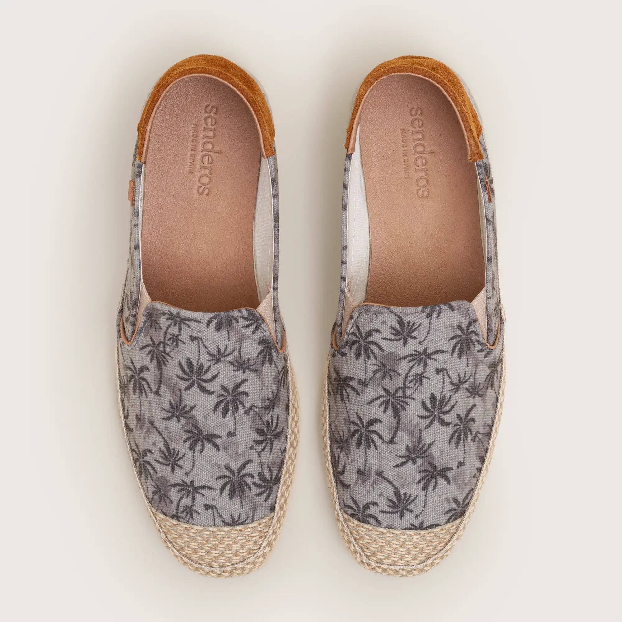 Palms - Grey Printed Canvas