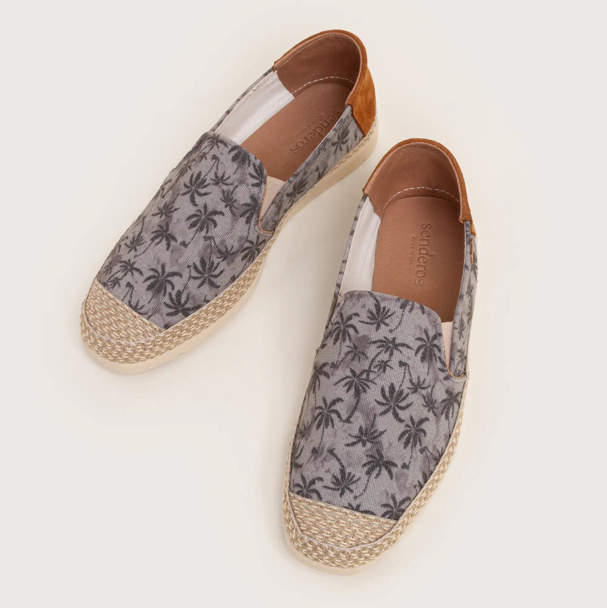 Palms - Grey Printed Canvas