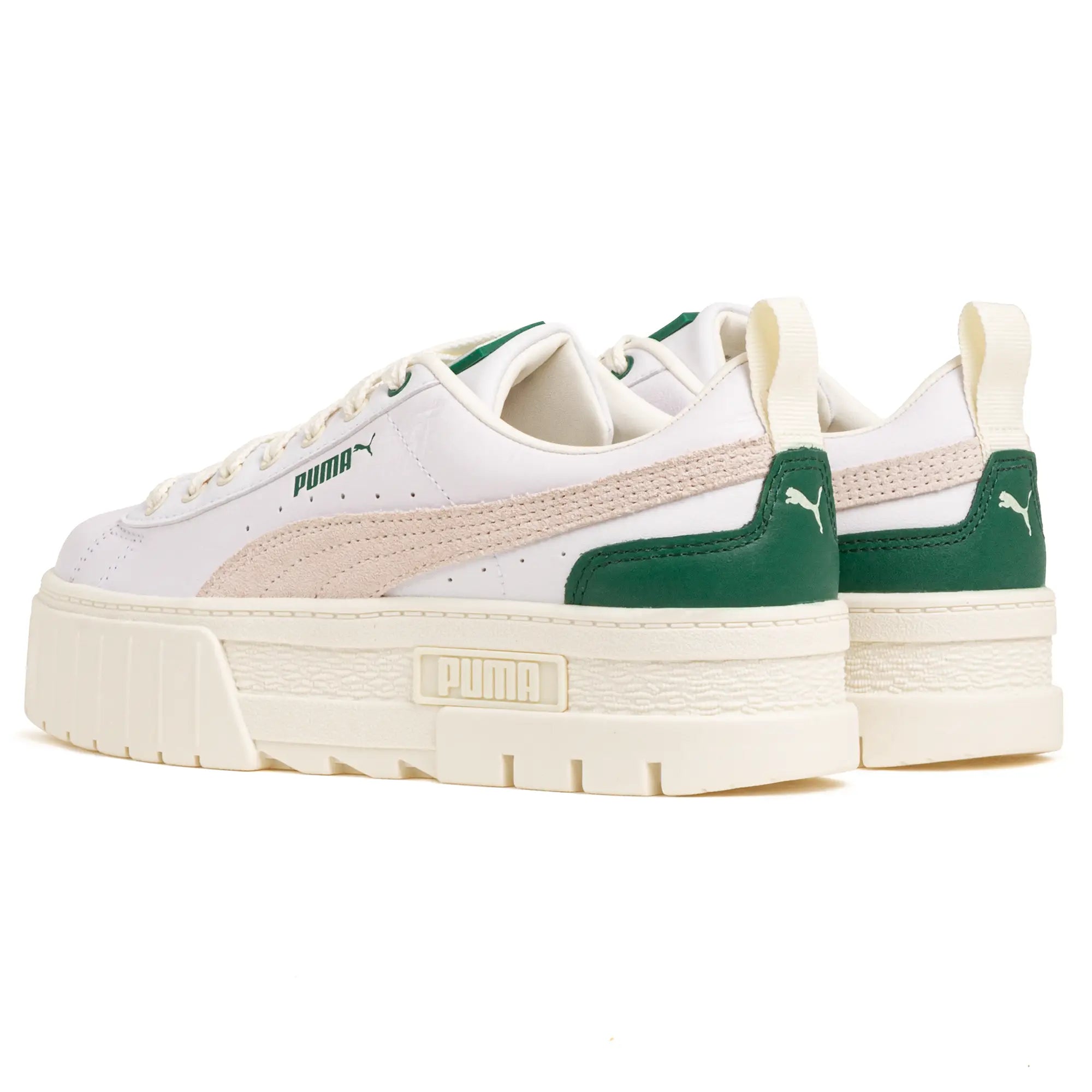 Mayze Leather - White/Green