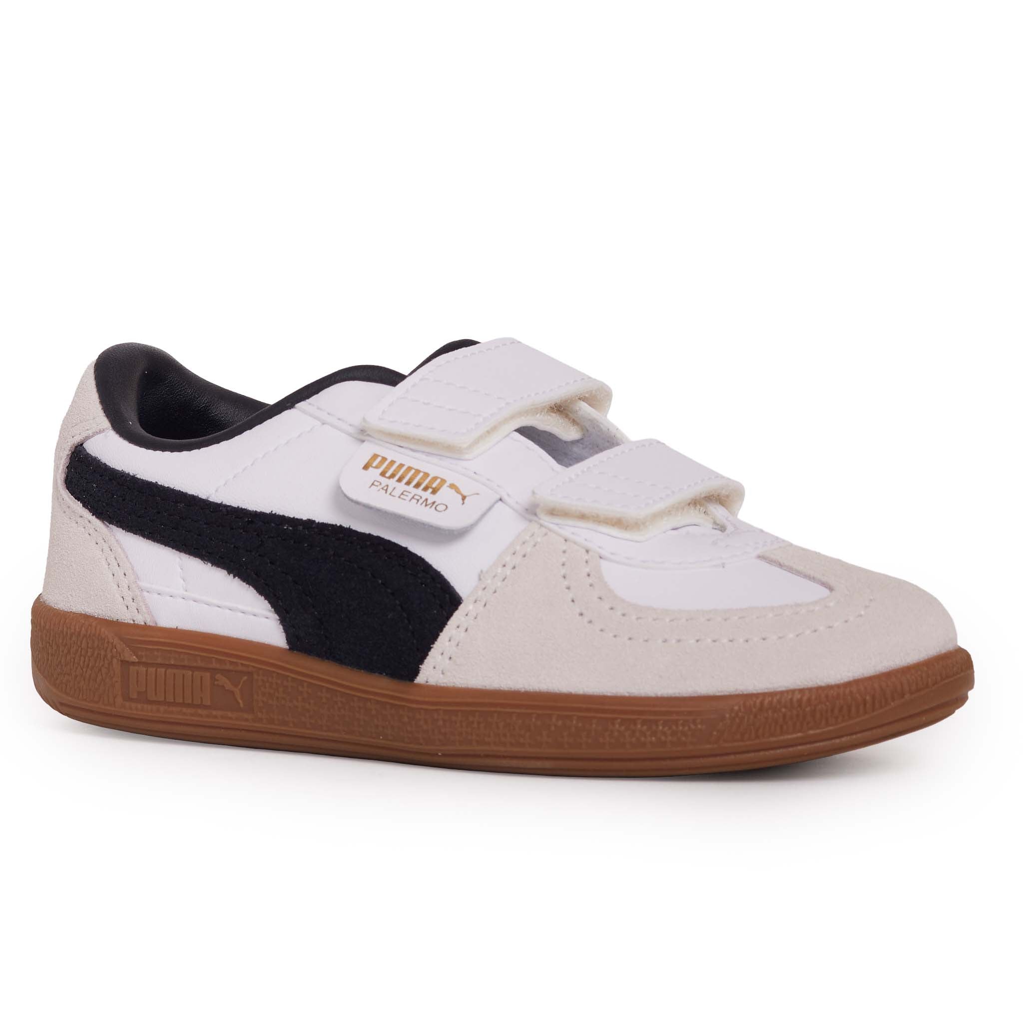 Kids Palermo Velcro - White/Grey