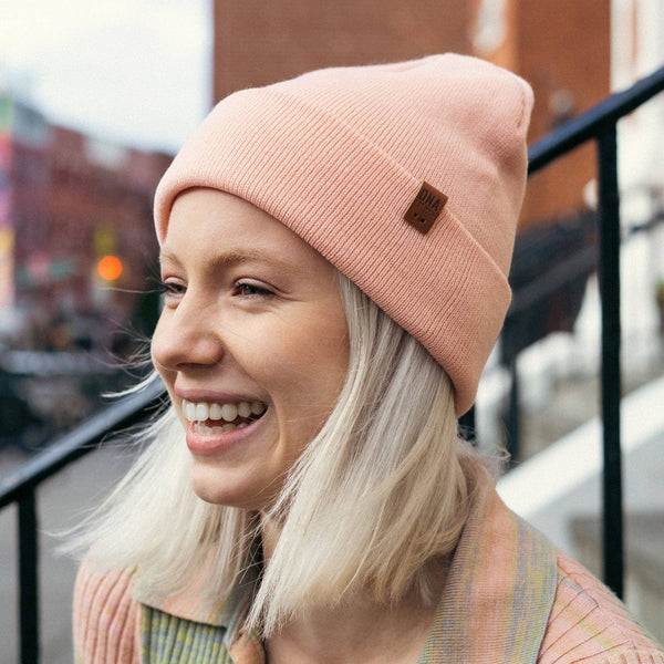 Bedford Smooth Knit Beanie - Pink - DNA Footwear