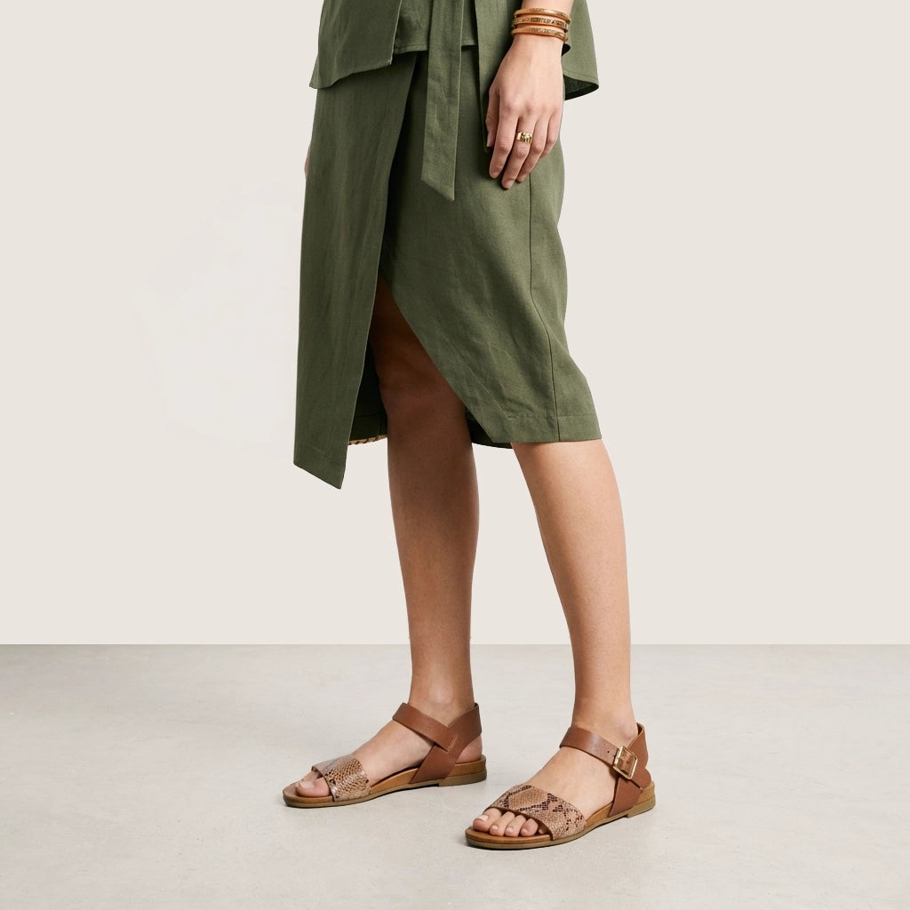 Rockaway - Brown Snake Print