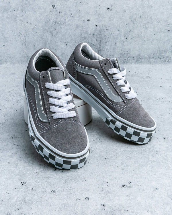 Kids Old Skool Chex - Grey - DNA Footwear