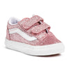 Toddlers Old Skool Velcro Glitter - Rosegold