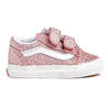Toddlers Old Skool Velcro Glitter - Rosegold