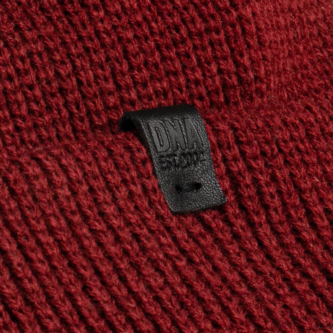 Wythe Ribbed Knit Beanie - Burgundy - DNA Footwear